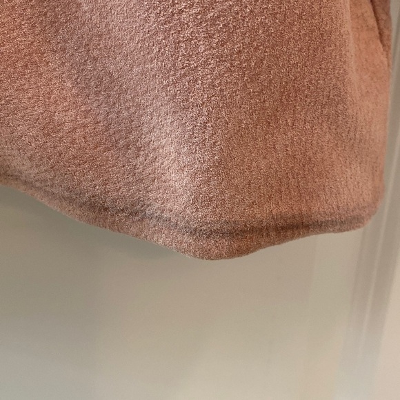 VTG Leather coat Jacket blazer Womens XL Pink  Suede Patch pockets Barn jacket - Picture 7 of 10